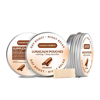Nouvelles saveurs personnalisées naturelles, sachets Lunacalm, sachet apaisant avec Ashwagandha comme nootropique et complément pour le sommeil