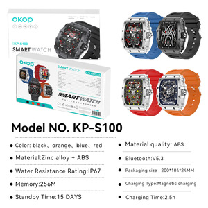 สมาร์ทวอทช์ OKOP-S100 สำหรับตรวจวัดอัตราการเต้นของหัวใจและความดันโลหิต พร้อมฟังก์ชันโทรผ่านบลูทูธ กันน้ำ และแบตเตอรี่ใช้งานได้ยาวนาน - Product Image 5