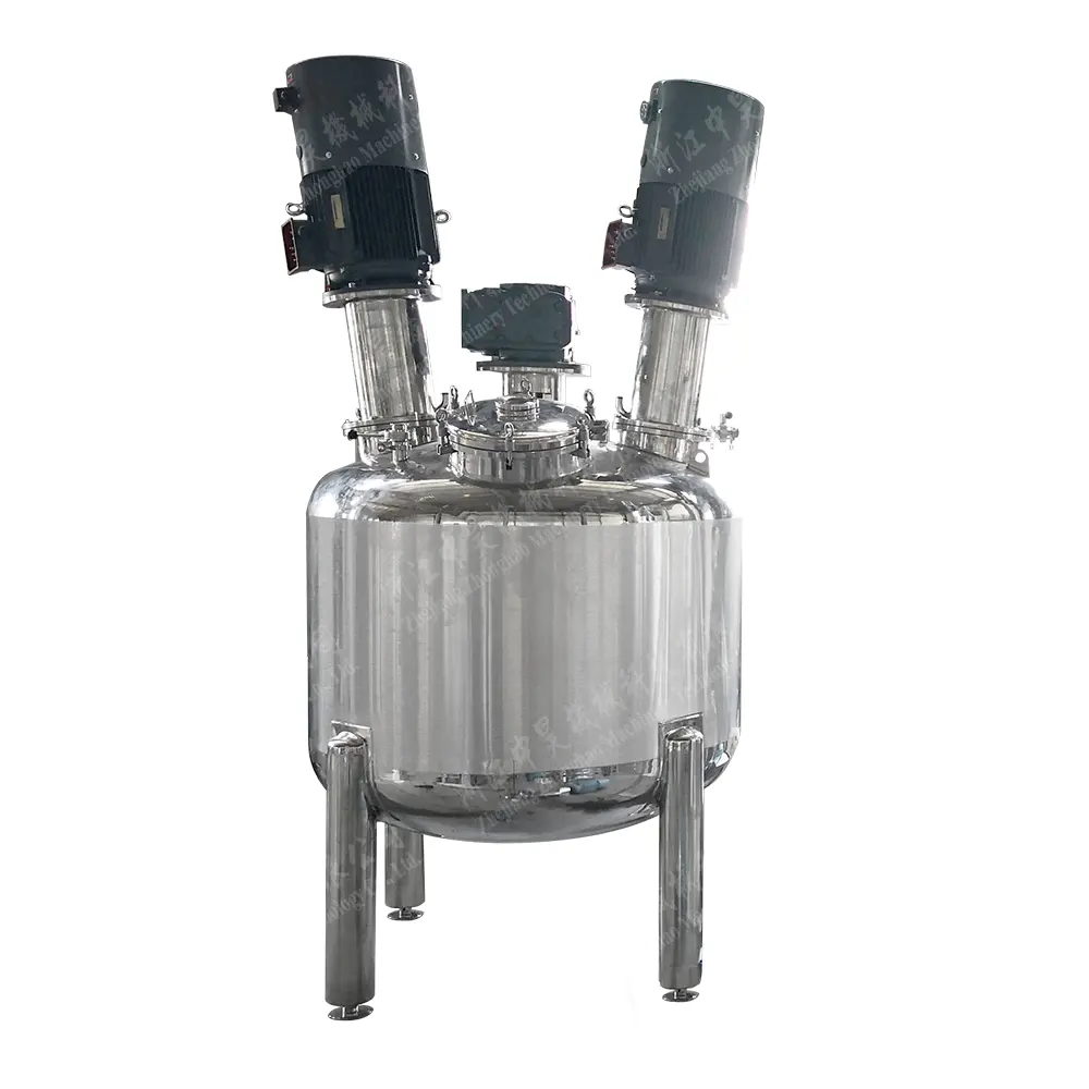 High capacity stainless steel industrial reaction kettle 2000l jacketed stirred tank reactor price