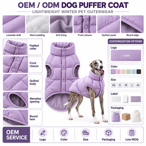 Gilet matelassé d'hiver pour chien, veste sans manches coupe-vent en nylon pour animaux de compagnie - Product Image 2