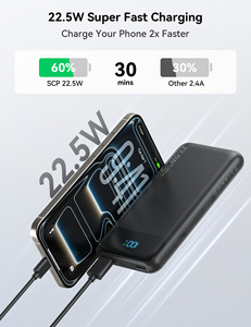 Batterie externe portable HYTO 10000mAh avec affichage numérique LED, charge rapide 22.5W et <span class=keywords><strong>4</strong></span> câbles intégrés - Product Image 3