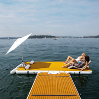 Île flottante gonflable Leisure Land, radeau gonflable, plateforme de jet ski aquatique gonflable