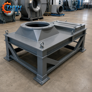 Plateforme de montage de ventilateur centrifuge soudée OEM |   Revêtement en poudre |   Acier Q345 |   ISO 9001 SGS |   pour système de ventilation industrielle - Product Image 1