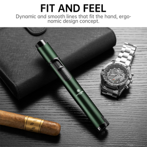 <b>Windproof</b> Powerful Jet Flame Torch <b>Lighters</b> with Cigar Holder Needle Metal Cigar <b>Lighter</b> - Product Image 6