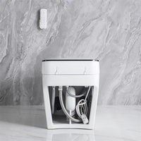 Toilettes intelligentes à chasse d'eau à capteur automatique Commode bidet de WC intelligente une pièce avec télécommande à bol allongé pour un fonctionnement automatique