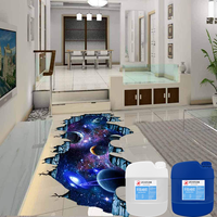 Résine époxy transparente 828 résine époxy UV et Harnener pour revêtement de sol 3D, revêtement de sol époxy