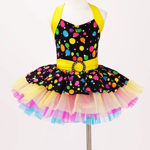 Vestido de Baile de Hada de las Flores para Niñas y Mujeres, Tutú de Ballet Amarillo de Tricot, Disfraz de Danza para Actuaciones Escénicas - Product Image 1