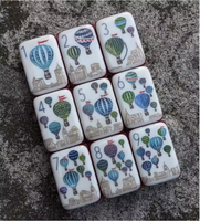 Balon Hidrogen Tujuh Lapis Oranye Portabel Berukir Mewah untuk Pesta Mahjong Amerika, Rekreasi dan Hiburan, Memenuhi Standar NMJL