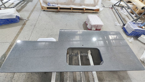 Plans de travail en pierre de quartz gris moderne, polis, épaisseur 20 mm/30 mm, garantie 5 ans et plus, fabriqué au Vietnam, bonne vente pour la cuisine - Product Image 5