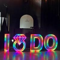Letras y Números Gigantes LED RGB de 3, 4 y 5 Pies con la Frase 'MARRY ME', Estilo 2026, para Eventos, Bodas y Fiestas