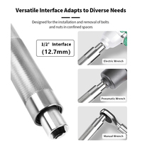Clé à rallonge déportée à cliquet à dégagement rapide, rallonge manuelle pour douille, longue tige de connexion avec cliquet