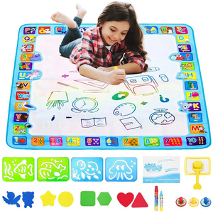 Junmon EVA Magic Water Drawing Mat <b>Coloring</b> Doodle Painting Board Montessori Educational Toys Set with Color Box for Kids T25 - Product Image 1