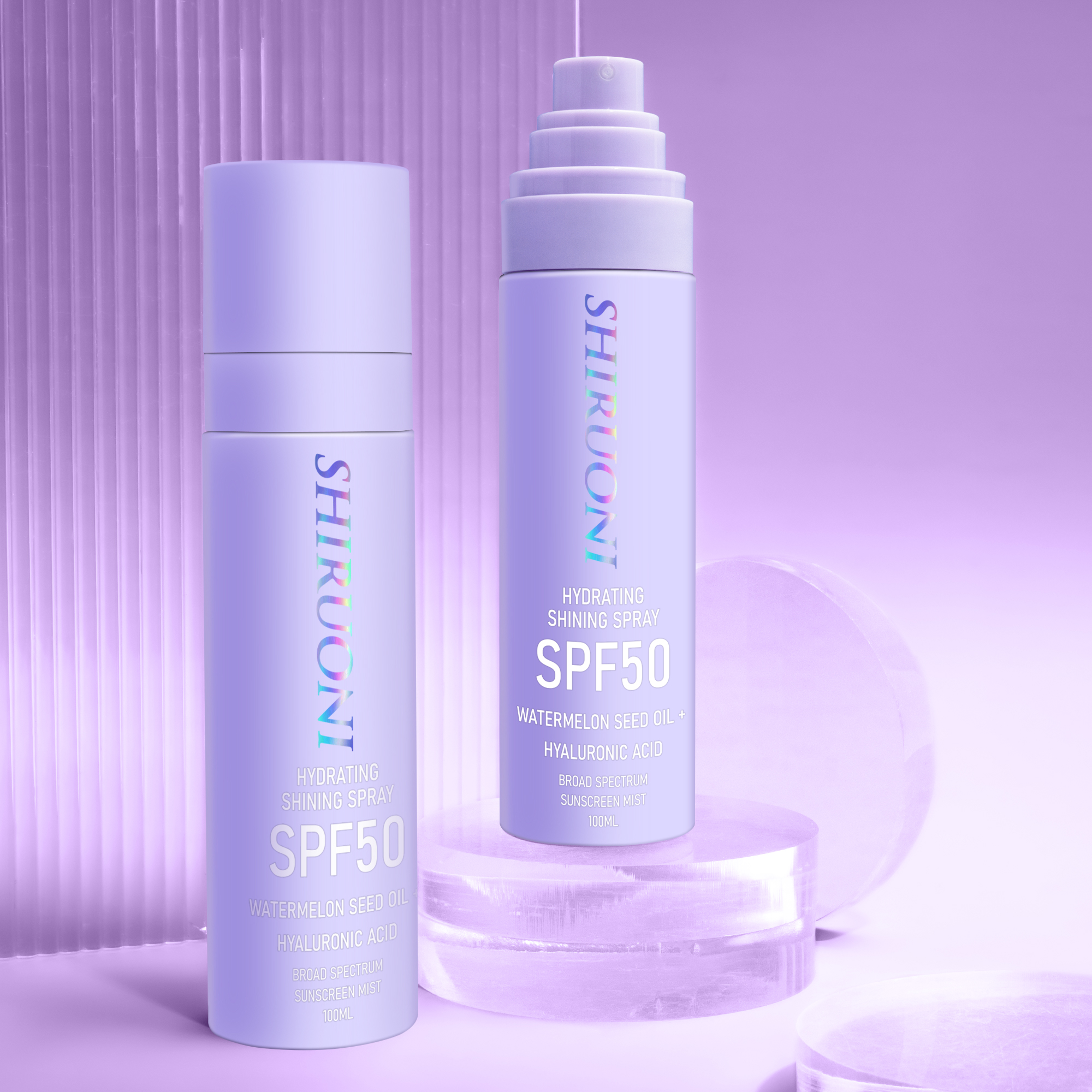 Частная Марка веганский арбуз светящийся солнцезащитный крем SPF 50 спрей для лица Увлажняющий Осветляющий антиоксидантный увлажнение