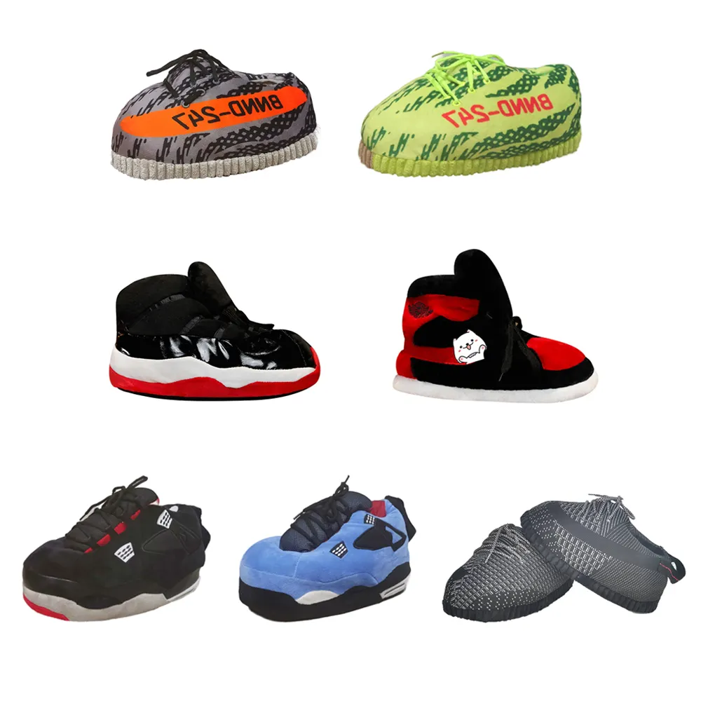 Sneaker Slippers 2022 Fashion Multiple Designs Warm Indoor Yeezy Slippers Winter Plush Slippers