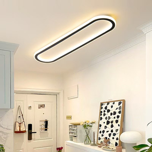 Ventilateur de plafond contemporain avec éclairage LED, commande par interrupteur, lumière blanc chaud 3500K, indice de reproduction des couleurs Ra80, couvercle en acrylique, base en bois, design suspendu, salon - Product Image 1