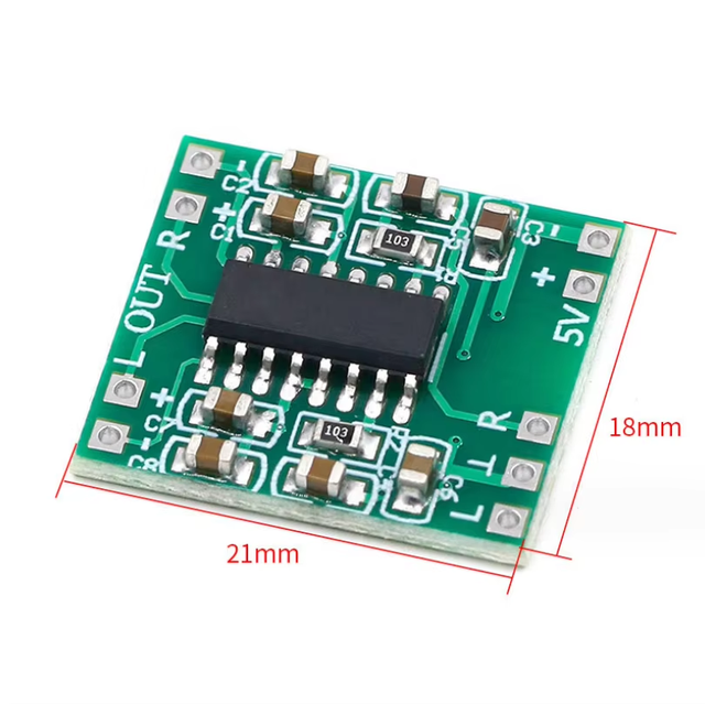PAM8403 Digital Power Amplifier Board 2.5-5V 2*3W Class D Stereo Audio Module with USB Power Interface