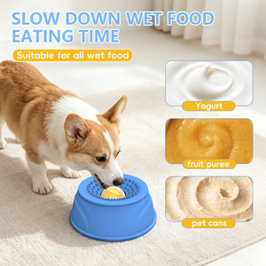 Gamelle anti-étouffement en silicone pour chien, avec fonction d'auto-avance de la nourriture et plaque à lécher - Product Image 3