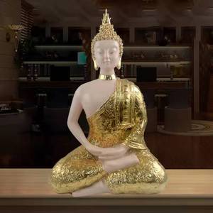 Estatuas artesanales de resina para decoración del hogar, esculturas doradas de estilo asiático, <span class=keywords><strong>Buda</strong></span> tailandés, venta al por mayor, china - Product Image 6