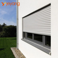 Fenêtre à volet roulant électrique à ouverture latérale avec isolation thermique et construction en alliage d'aluminium