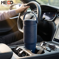 Thermos isotherme en acier inoxydable de 24 oz avec logo personnalisé, intérieur en céramique, avec filtre à thé amovible, sans BPA, pour les voyages en plein air