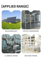 Profilé en aluminium à rainures multiples et à fentes en T pour connexion flexible des supports de ligne d'assemblage