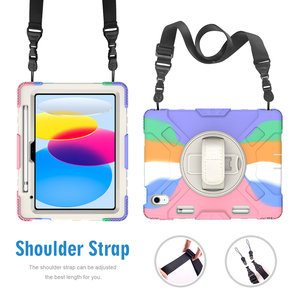 Trường học trẻ em đáng yêu khe cắm bút cầu vồng màu hồng Silicone chống sốc trường hợp máy tính bảng cho <span class=keywords><strong>iPad</strong></span> trường hợp cho trẻ em bìa cho <span class=keywords><strong>iPad</strong></span> 10.9 - Product Image 4