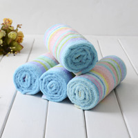 Manufacture Kitchen Dish Stripe Towels 100% Cotton Terry Absorbent Towels With Colorful Strip Towels