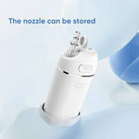 WOPIN Hydropulseur buccal en plastique personnalisable sans fil avec 3 niveaux de pression, portable et rechargeable pour une utilisation en extérieur