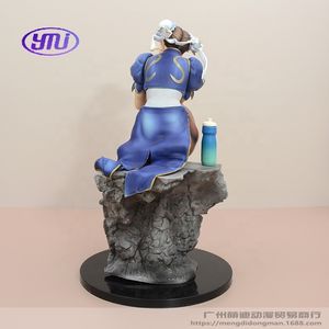 Street Fighter 5 <span class=keywords><strong>Chun</strong></span> <span class=keywords><strong>Li</strong></span> sentado Pose Qipao figura modelo estatua coleccionable regalo Anime chica muñeca juego <span class=keywords><strong>de</strong></span> lucha juguete <span class=keywords><strong>de</strong></span> acción - Product Image 2