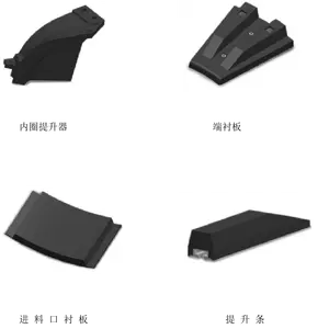 ZX公司开发耐磨橡胶衬板球磨机橡胶端衬板