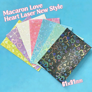 Protège-cartes holographiques laser 61x91mm en PP transparent pour cartes à collectionner, motif multicolore - Product Image 3