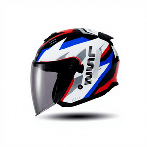 Casco de Motocicleta <span class=keywords><strong>LS2</strong></span> OF626 Nuevo, Material ABS, Media Cara, Doble Visera, Cierre Rápido, Diseño Gráfico, Forro de Poliéster, para Hombre y Mujer - Product Image 1