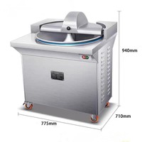 Hachoir à viande et légumes Commercial Électrique 125L 20L 80L 40 litres pour saucisses hachées, coupe-bol, broyeur, idéal pour la restauration