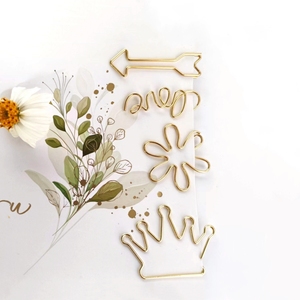 คลิปหนีบกระดาษน่ารัก คลิปหนีบกระดาษโลหะ คลิปหนีบเอกสารแบบขยาย คลิปหนีบกระดาษรูปทรงโลหะ ที่คั่นหนังสือสำหรับบ้านและสำนักงาน - Product Image 2