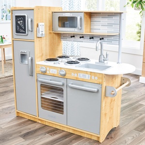 Uptown Cocina de juego de madera natural Edad 3 + Incluye pizarra de teléfono de juego y toallero Regalo perfecto para niños Juguetes de cocina y comida - Product Image 4