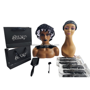 Ensemble Personnalisé à Marque Blanche avec Logo Imprimé Durags Bonnets de Nuit en Satin Doux avec Bandeau Élastique en Soie - Product Image 2