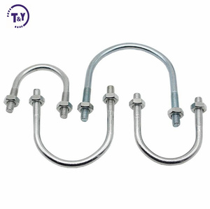 2 Inch 3 Inch Long Stainless Steel 304 Pipe Clamps U Bolt Zinc Suspension <strong>Ubolt</strong> for Automatic, Wire Rope Fixing, Boat Trailers - Product Image 5