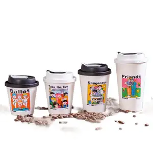 Paper Cup Dispenser Takeaway Sleeve Custom Logo Water Proof Disposable Paper Cup Coffee Paper Cups