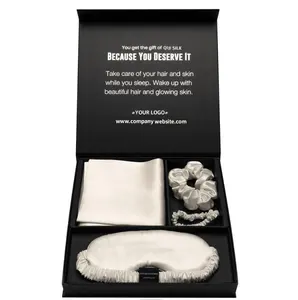 Sarung Bantal Sutra Murbai Mewah 100% Penutup Bantal Sutra Ritsleting Tersembunyi Diperkuat dengan Kotak Hadiah Desain