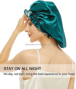 <span class=keywords><strong>Bonnet</strong></span> en satin double couche pour femme, prêt à être expédié de l'usine, pour dormir, bonnets réversibles, <span class=keywords><strong>bonnet</strong></span> soyeux, <span class=keywords><strong>bonnet</strong></span> pour cheveux, couleur unie - Product Image 5