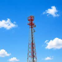 Tour de télécommunication Shenghong à 4 poteaux en treillis en acier cornière pour site de communication