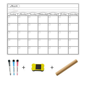 Calendrier magnétique effaçable à sec personnalisé, tableau blanc pour réfrigérateur, organisateur mensuel, planificateur d'horaires, aimant, tableau blanc - Product Image 2