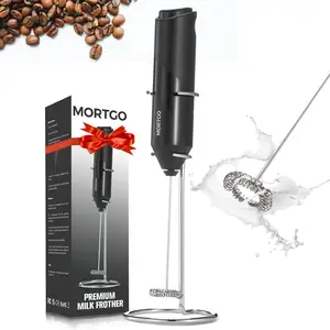 Custom Logo Handheld Battery Operated Electric Whisk Beater Foam Maker Electric Milk Frother Coffee Mixer Blender