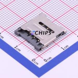HYC02-SIM06-180 <b>SIM</b> <b>Card</b> Connector SMD Connector Flip Cover Type Micro <b>SIM</b> <b>Card</b> <b>Card</b> <b>Holder</b> No <b>Card</b> Detection - Product Image 1