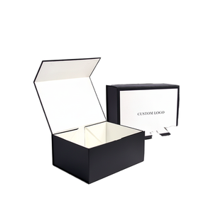 Custom Logo Elegant Luxury Magnetic Gift Box with Glossy Lamination and Embossing Rigid Folding Box for Apparel - Product Image 1