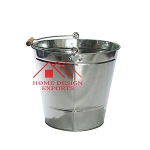 Best Seller Bucket & <b>Log</b> Carrier Copper Plated Rusted Finished Metal Iron Heavy Duty Ancient Coal Bucket Farmhouse Accessories - Product Image 2