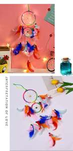 Dreamcatchers แฮนด์เมดสีสันสดใสพร้อมไฟ LED สำหรับตกแต่งห้องบ้าน - Product Image 6