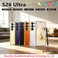Smartphone 5G S26 Ultra 2026 dernière génération, 22G+2TB, écran 7,8 pouces, Android 15, charge rapide 60W, mémoire flash intégrée, stylet intégré, processeur rapide