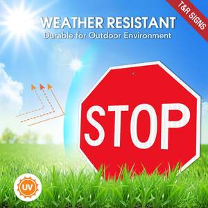 Cartello stradale di grandi dimensioni 24X24 pollici. Rivestimento riflettente di grado dell'ingegnere, alluminio privo di ruggine, - Product Image 3