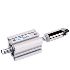 Cylindre pneumatique fin SDAJ avec course réglable (20/25/32/40/50/63X10X20X30-20/50) Connexion filetée pour machines - Product Image 1